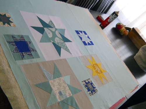 twinkle, twinkle quilt basted