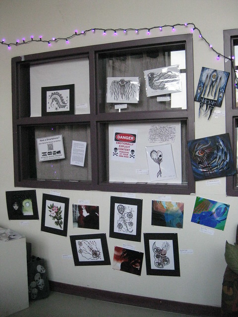 My art setup at Open Studio Weekend 2011, Artspace Hartford