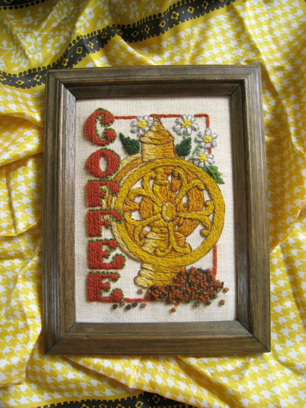 coffee embroidery