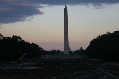 The Washington Monument and the Capitol from the Lincoln Memorial