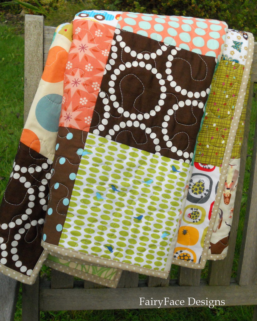 Autumn Baby quilt on chair