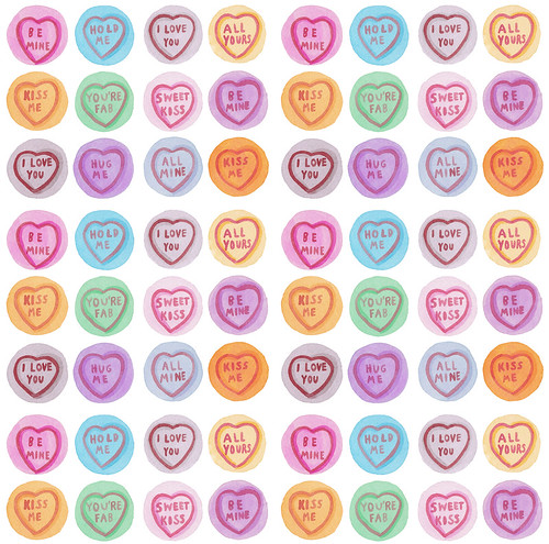 Love hearts pattern by Laura Manfre