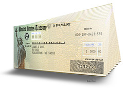 US Treasury Checks - 3D Illustration by DonkeyHotey, on Flickr