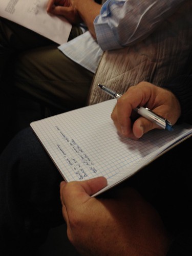CPA Dad takes notes on graph paper