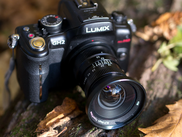 HyperPrime 12/1.6 attached to the Lumix GH2