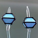 Earring pair : Crystal edge (skyblue)