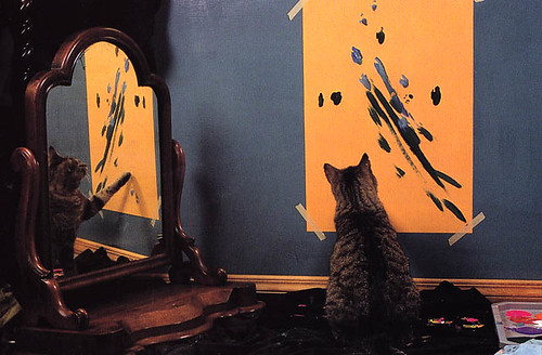 Pepper painting his self-portrait