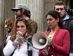 occupylsx: addressing general assembly at occupy london protest