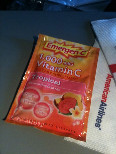 Vitamin C drink mix from American Airlines new in flite delights snack box