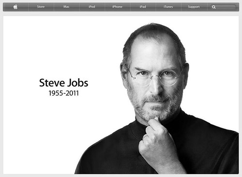 Apple.com on the day of Steve Jobs death