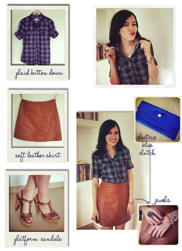 plaid_blouse_leather_skirt
