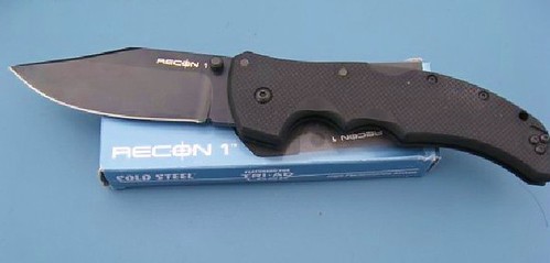 Cold Steel Recon 1 Clip Point 4" Plain Blade, G10 Handles