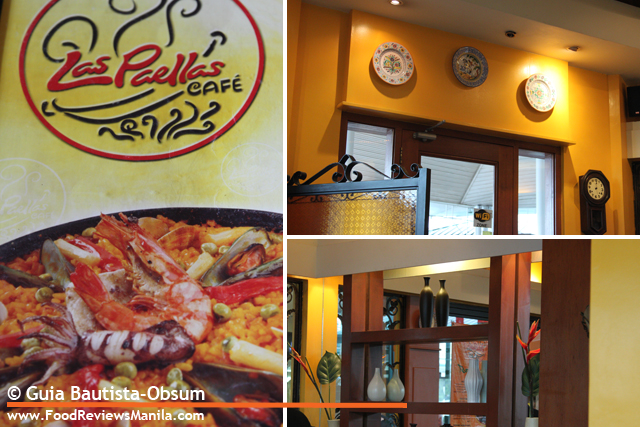 Las Paellas menu and interior