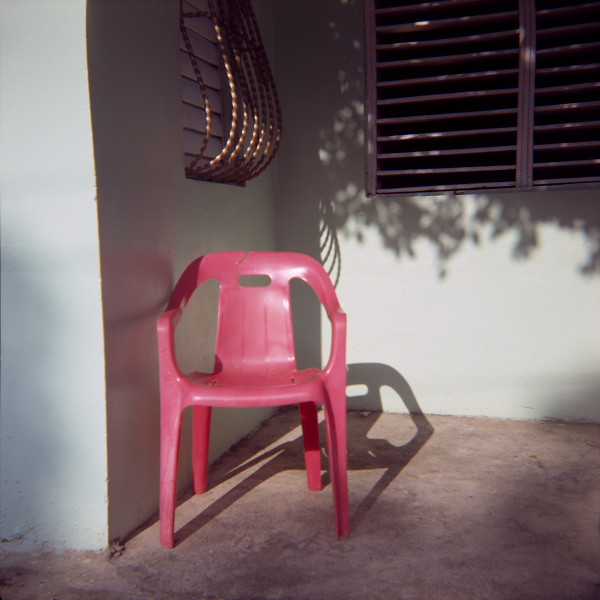 the pink chair