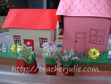 two paper houses