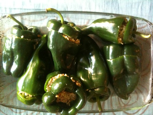 Stuffing Poblano Peppers