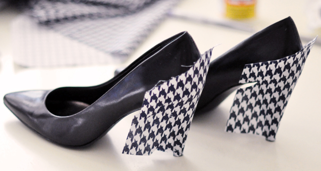 Houndstooth Shoes DIY - 7