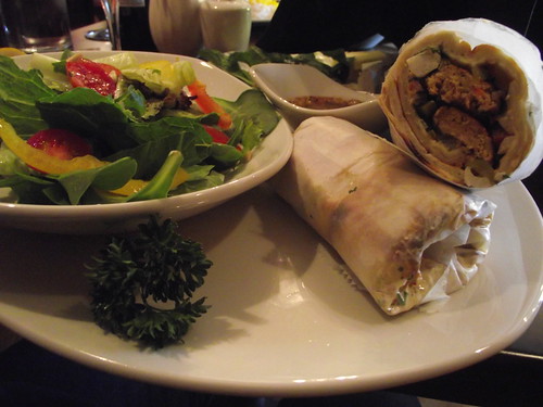 chicken koobideh wrap and salad @ sufi's