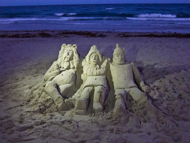 Wizard of Oz Sand Sculpture on Delray Beach, Florida