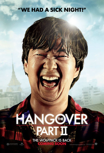 closeup of ken jeong as Mr. Chow wearing a plaid shirt and smiling on the poster for The Hangover Part 2.