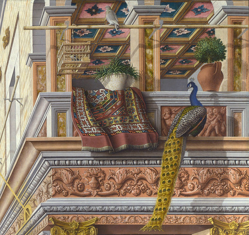Carlo Crivelli - Annunciation, detail 2c peacock - London NG by petrus.agricola