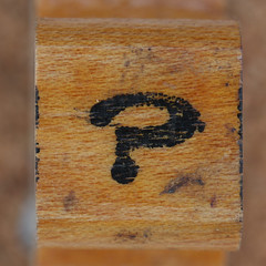 rubber stamp handle question mark