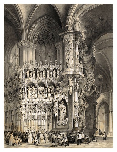 002-El Altar transparente en la catedral de Toledo-España artística y monumental..Tomo I- 1842-1850-Genaro Perez de Villa-Amil