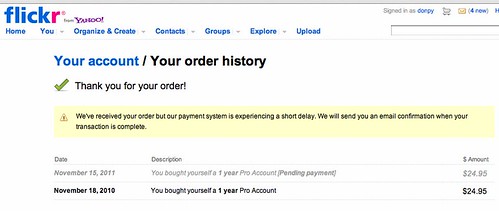 Flickr: Your Order History