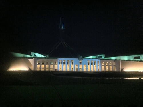 parliament house at night