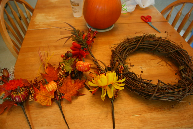 Makings of a Fall Wreath!