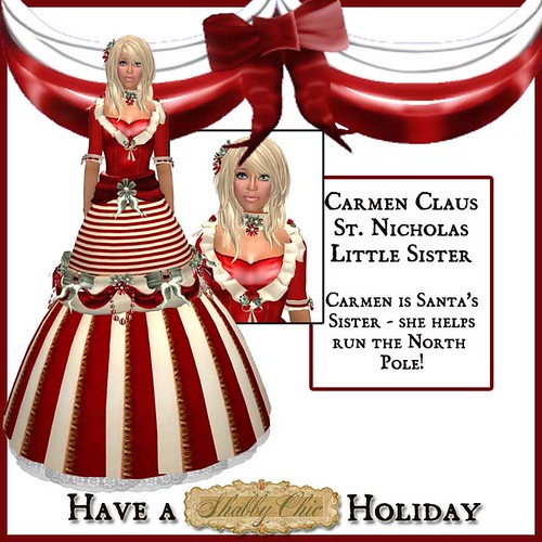 Shabby Chic Carmen Claus - St. Nicholas's Little Sister by Shabby Chics
