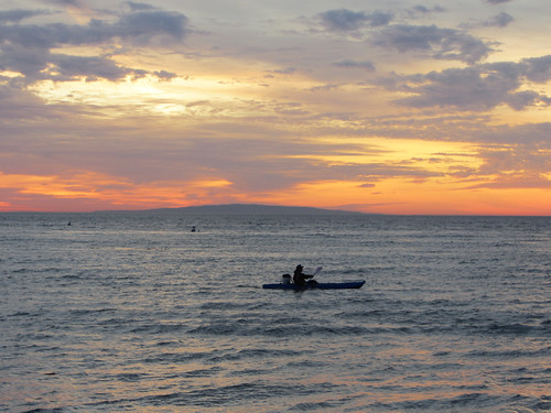 kayaker at dawn