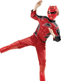 Red Ranger Muscle Chest Fancy Dress Costume - Power Rangers™ Jungle Fury (child size)