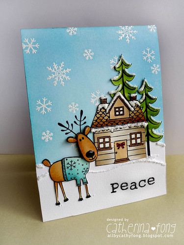Peace Reindeer card