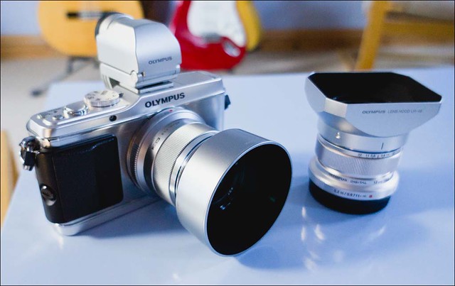 Olympus E-P3 12mm f/2 45mm f/1.8 Lens Hoods