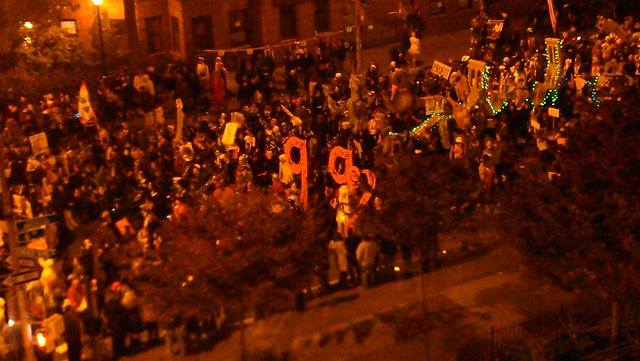 #OccupyWallStreet's big 99% in the Halloween Parade