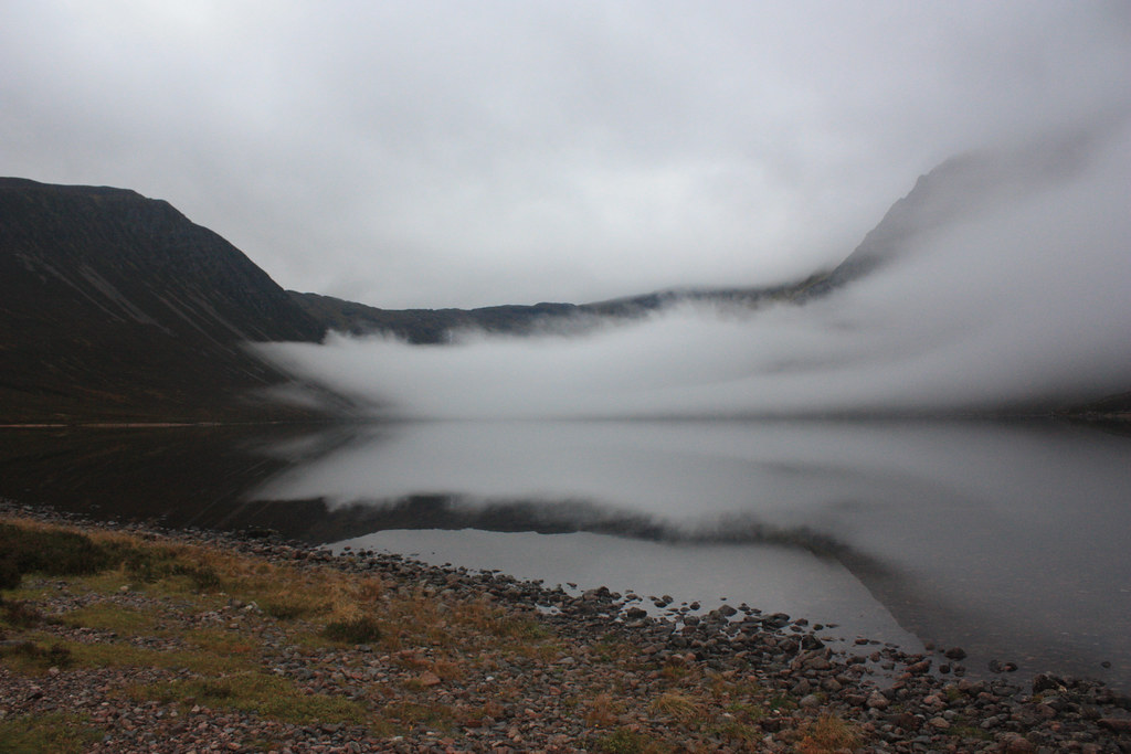 Last of the cloud in Glen Einich