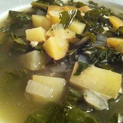 Garlic & greens soup