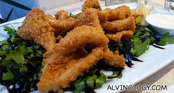 Fried calamari to share