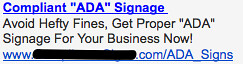 Ad #2 - ADA Signs