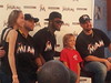 Miami Marlins with new uniforms at Dolphin Mall