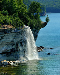 "Spray Falls"  Michigan's Pictured Rocks National Lakeshore by Michigan Nut