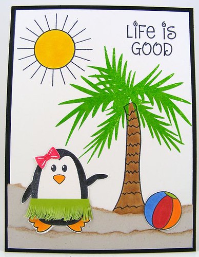 SOL October Hula Penguin Card