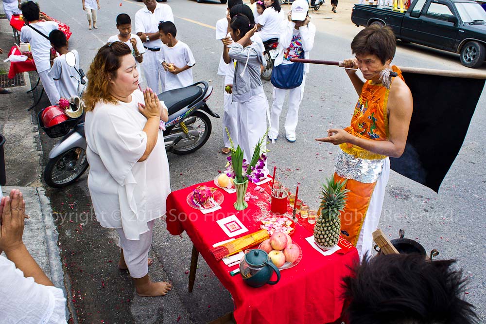 Offerings @ Phuket Vegetarian festival 2011, Phuket, Thailand