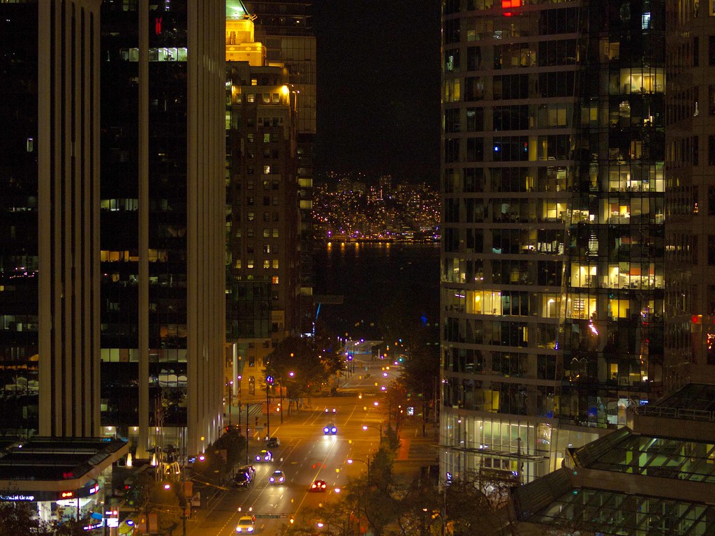 Downtown Vancouver at Night - Burrard