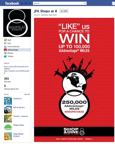 JFK Shops at 8 Facebook promotion