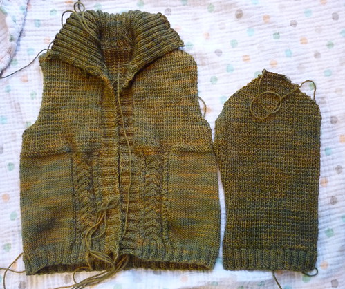 A cabled cardigan for Thomas