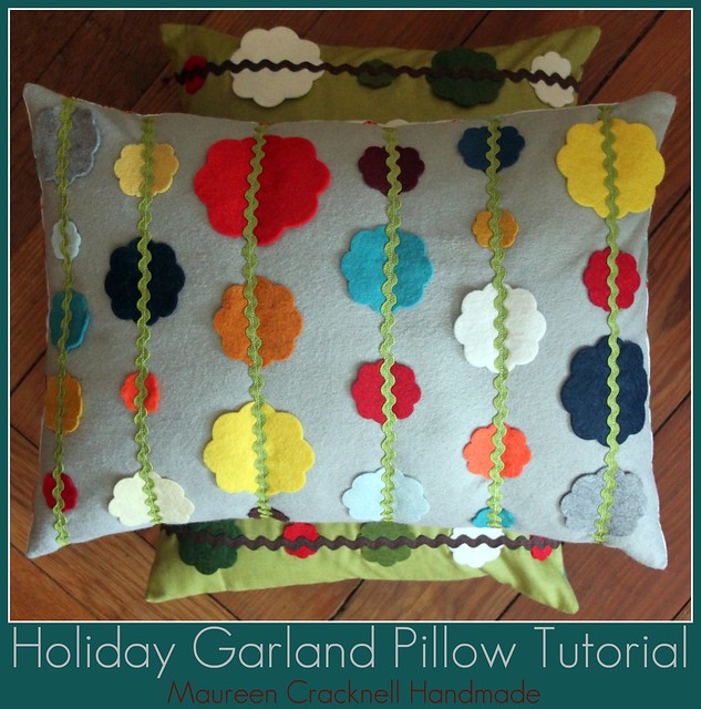 Holiday Garland Pillow Tutorial