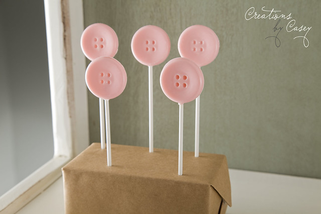 Chocolate button lollipops
