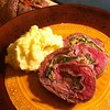Dinner: rolled flank steak and brown butter mashed potatoes (nod to @fandw for the recipes)